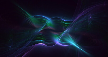 3D rendering abstract colorful fractal light background