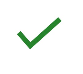 green check mark sign icon