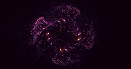 3D rendering abstract round light background