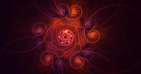 3D rendering abstract round light background