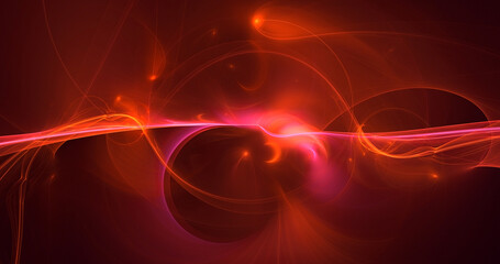 3D rendering abstract colorful fractal light background