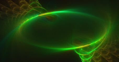 3D rendering abstract multicolor fractal light background