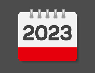 Vector icon calendar year 2023, icon of the year