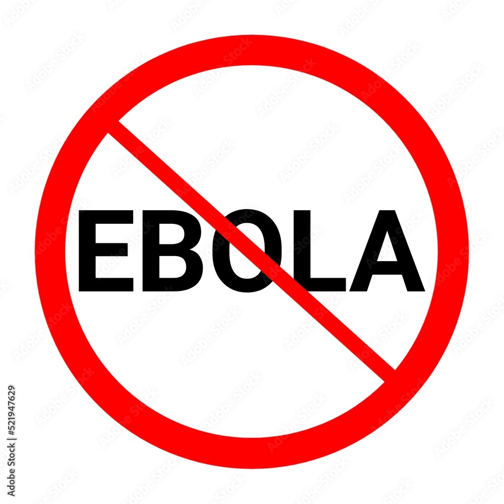 Wall mural no ebola sign icon