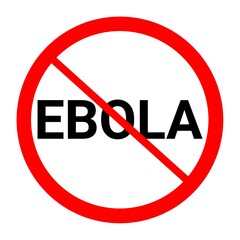 No ebola sign icon 