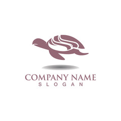 Turtle sea logo image design template animal vector