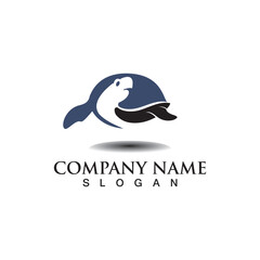 Turtle sea logo image design template animal vector