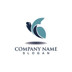 Turtle sea logo image design template animal vector