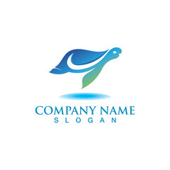 Turtle sea logo image design template animal vector