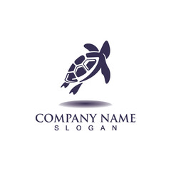 Obraz premium Turtle sea logo image design template animal vector
