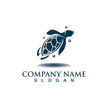 Turtle sea logo image design template animal vector