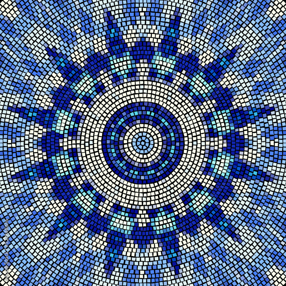 Aufkleber vector seamless mosaic art pattern. art background.