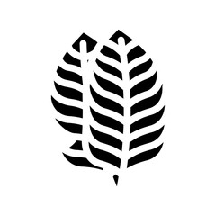 leaf banana plant glyph icon vector. leaf banana plant sign. isolated symbol illustration