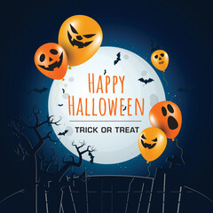 Happy halloween party background - Vector illustration