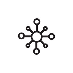 Fototapeta premium molecule icon vector illustration design