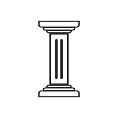pillar icon vector illustration logo design