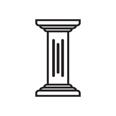 pillar icon vector illustration logo design