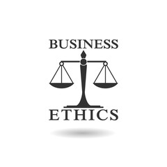 Business Ethics icon with shadow