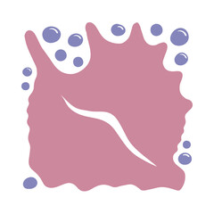 Abstract composition, minimalist printable template, .natural freehand shapes