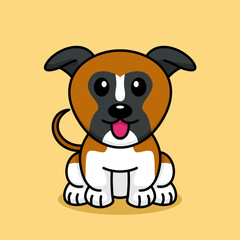 Fototapeta premium Cute baby dog premium vector illustration