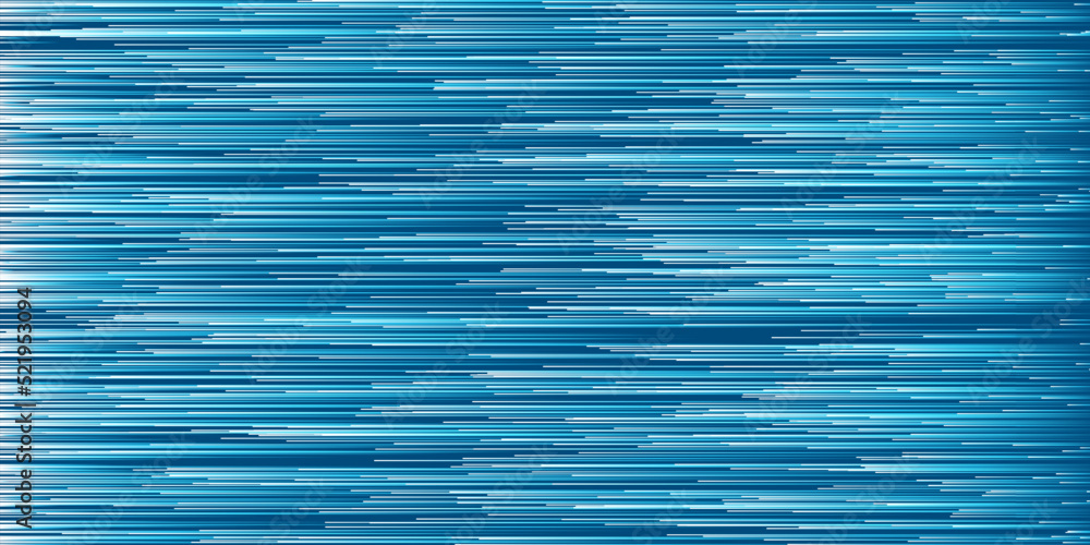 Poster blue and white moving, flowing stream of particles in lines - digitally generated futuristic abstrac