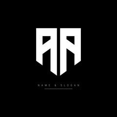 AA logo monogram vector modern emblem design template