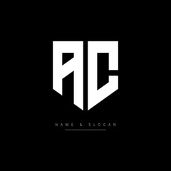 AC letter logo monogram vector modern emblem design template