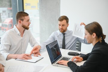 Group of young people in business meeting