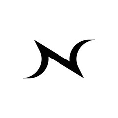 modern letter N monogram logo design