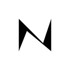 modern letter N monogram logo design