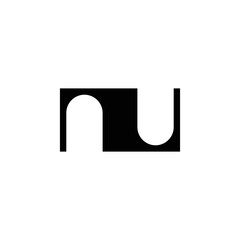 modern letter N monogram logo design