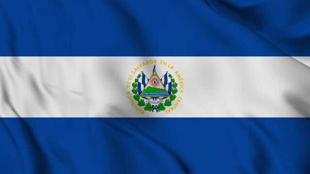 El Salvador flag waving looping footage Full 4K (3840 x 2160) Realistic El Salvador Flag Looping background. Looping Closeup Full 4K footage. El Salvador country flags Full 4K. September 15