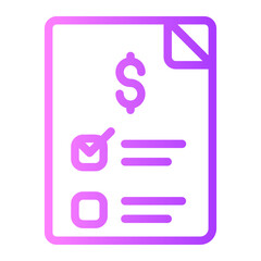 invoice gradient icon