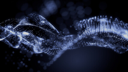 Abstract Medical Technology background. Blue, Innovation Medicine concept. 3D Render.