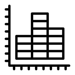 Obraz premium bar chart line icon