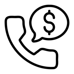 phone call line icon