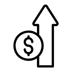 Revenue line icon