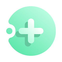 Obraz premium Add Gradient Flat style icon vector design and illustration template