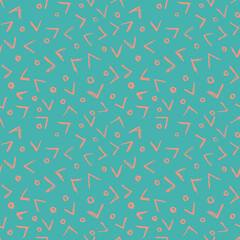 Vector Seamless Hand Drawn Scribble Pattern. Minimal Artistic Sketch Endless Print.