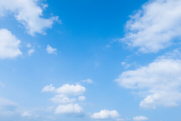真夏の青空と白い雲