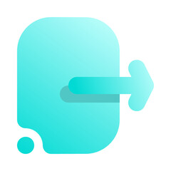 Log Out Gradient Flat style icon vector design and illustration template