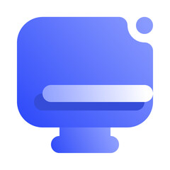 Monitor Gradient Flat style icon vector design and illustration template