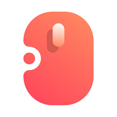 Mouse Gradient Flat style icon vector design and illustration template