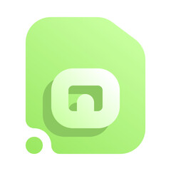 Sim Card Gradient Flat style icon vector design and illustration template