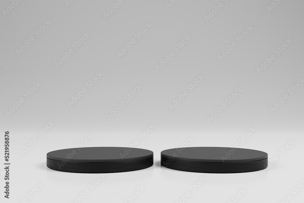 Poster 3d rendering minimalist podium scene isolated on white background