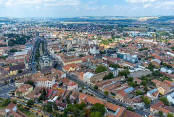 Fototapeta na wymiar Targu Mures city - Romania seen from above