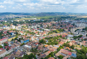 Fototapeta premium Targu Mures city - Romania seen from above