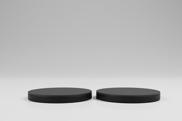 3d rendering minimalist podium scene isolated on white background