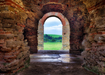 Ruins of iron smelting plant, Podbiel, Slovak republic. Architectural theme - Frantiskova huta