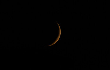 a close-up of the new moon at night